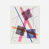 Dwinell Grant, Geometric Composition, 1990, ink on paper