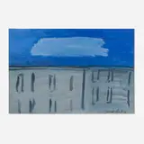 James Lechay, Sky Composition, gouache on paper