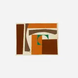 Josef Zenk, Brown and Green Composition, collage and graphite on paper
