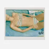 Kenda North, Striped Suit (from the Sun Bathers series), 1977, vintage hand-colored dye transfer print