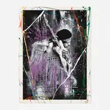 Thierry Guetta, Hendrix (Unique), 2015, screenprint in colors, acrylic on paper