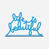 Thierry Guetta, Life is Beautiful (Blue), 2022, enameled steel