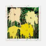 Thierry Guetta, Flowarh$ (Unique), 2021, screenprint in colors, acrylic on paper