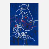 Ubu's Birthday by Emerson Woelffer, 1989, oil and acrylic on canvas, sold Feb 2023