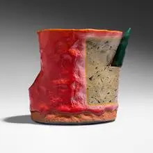 Ron Nagle, Latter-day Satin, 2000, terracotta and overglaze