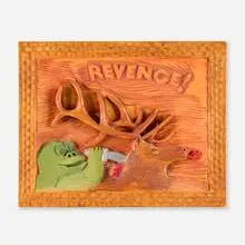 David Gilhooly, Revenge!, 1994, carved and painted found wood object