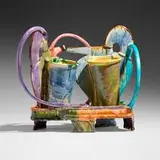 Madras Pitcher by Betty Woodman, 1988, glazed earthenware, sold Feb 2025