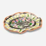 Platter by Betty Woodman, c. 1985, glazed earthenware, sold Feb 2025