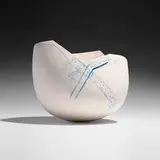 Gordon Baldwin, Bowl, 1986, slip-decorated earthenware