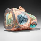 Michael Lucero, North American Dreamer, 1984, hand-built and slip-glazed earthenware
