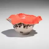 Zizipho Poswa, Pinch Pot, 2014, partially glazed earthenware