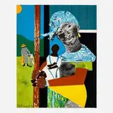 Romare Bearden, Come Sunday (from 1776 USA 1976: Bicentennial Prints portfolio), 1975, lithograph in colors on Arches