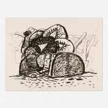 Philip Guston, Gulf, 1980, lithograph on Arches Cover