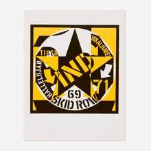 Untitled (for XXe Siècle No. 41) by Robert Indiana, 1973, lithograph in colors, sold Feb 2025