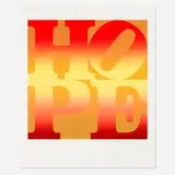 Robert Indiana, Autumn (from the Four Seasons of Hope (Gold) portfolio), 2012, screenprint in colors on Coventry Rag