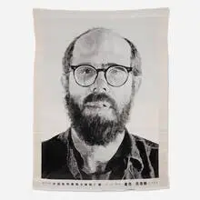 Chuck Close, Self-portrait (tapestry), 1993, silk jacquard weave