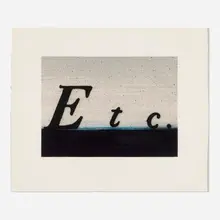 Etc. by Ed Ruscha, 1991, lithograph in colors, sold Feb 2025