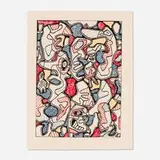 Jean Dubuffet, Samedi tantôt, 1964, lithograph in colors on Arches