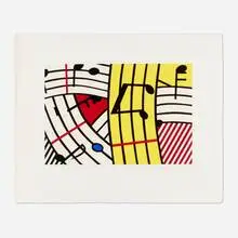 Composition IV by Roy Lichtenstein, 1995, screenprint in colors on BFK Rives, sold Feb 2025