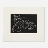 Ai Weiwei & Ai Lao, Cats (Black), 2022, screenprint on Saunders Waterford