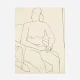 Richard Diebenkorn, Seated Nude (from the Seated Woman series), 1965, lithograph on BFK Rives