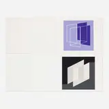 Portfolio 2 Folder 26; Portfolio 1 Folder 26 (two works from the Formulation: Articulation portfolio) by Josef Albers, 1972, screenprint in colors, sold Mar 2023