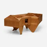 Architectural model by Marcel Breuer, c. 1965, teak, sold Dec 2022