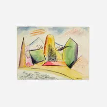 Joseph Meierhans, Sugar Loaf, New Hampshire, 1931, watercolor on paper