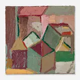 Clintel Steed, Abstraction With Boxes, oil on canvas