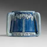Early three-handled tyg with bleeding hearts by Mazie Teresa Ryan for Newcomb College Pottery, sold Dec 2022