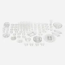 Edwin W. Fuerst, Square glassware, c. 1955, glass
