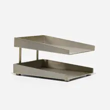 West Engineering Co., Desk organizer, c. 1950, aluminum