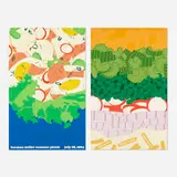 Stephen Frykholm, Herman Miller Summer Picnic posters, set of two, screenprint laid to board