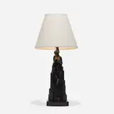 Inc. Frankart, Spirit of Modernism table lamp, model L215, 1928, enameled aluminum, paper shade
