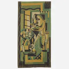 Ruth Reeves, Figures With Still Life tapestry, c. 1930, woven cotton, linen