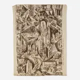Ruth Reeves, Manhattan tapestry, 1930, block-print with dye in colors on fabric