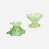 Reuben Haley, Ruba Rombic Candlestick, model 805 and footed bowl, model 819