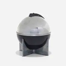 Machine Age, Lidded box, c. 1935, aluminum, Bakelite