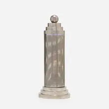 Machine Age, Table lamp, c. 1935, nickel-plated brass