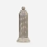 Machine Age, Table lamp, c. 1935, nickel-plated brass