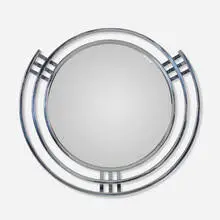 Art Déco, Mirror, c. 1935, chrome-plated steel, mirrored glass