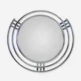 Art Déco, Mirror, c. 1935, chrome-plated steel, mirrored glass