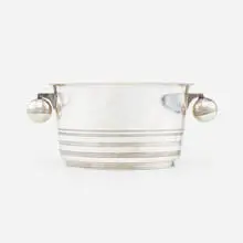 Lurelle Guild, Ice bucket, c. 1935, silver-plated nickel