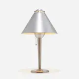 Soundrite Corporation, Table lamp, c. 1934, spun aluminum