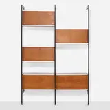 CSS (Comprehensive Storage System) by George Nelson & Associates, 1959, enameled steel, walnut, aluminum, sold Sep 2021