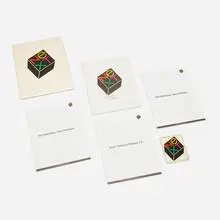 NeXT Visual Identity book by Paul Rand, 1990, offset lithograph in colors, sold Sep 2021