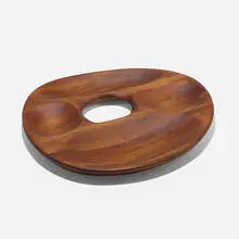Daniel Loomis Valenza, Tray from the El Salvador series, 1968, laminated and carved walnut