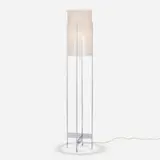 Paul Mayén, Floor lamp, c. 1965, chrome-plated brass, acrylic