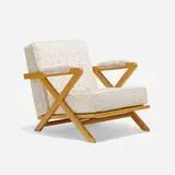 Paul Laszlo, Lounge chair, c. 1950, mahogany, upholstery