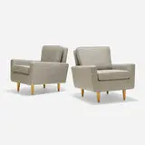 Florence Knoll, Lounge chairs model 25, pair